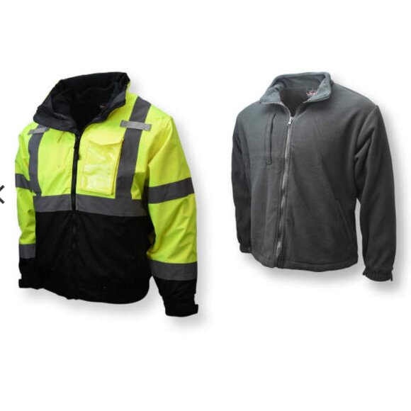 Radwear Radians SJ210B Three-in-One Deluxe High Visibility Bomber Jacket Size XL - Picture 3 of 17